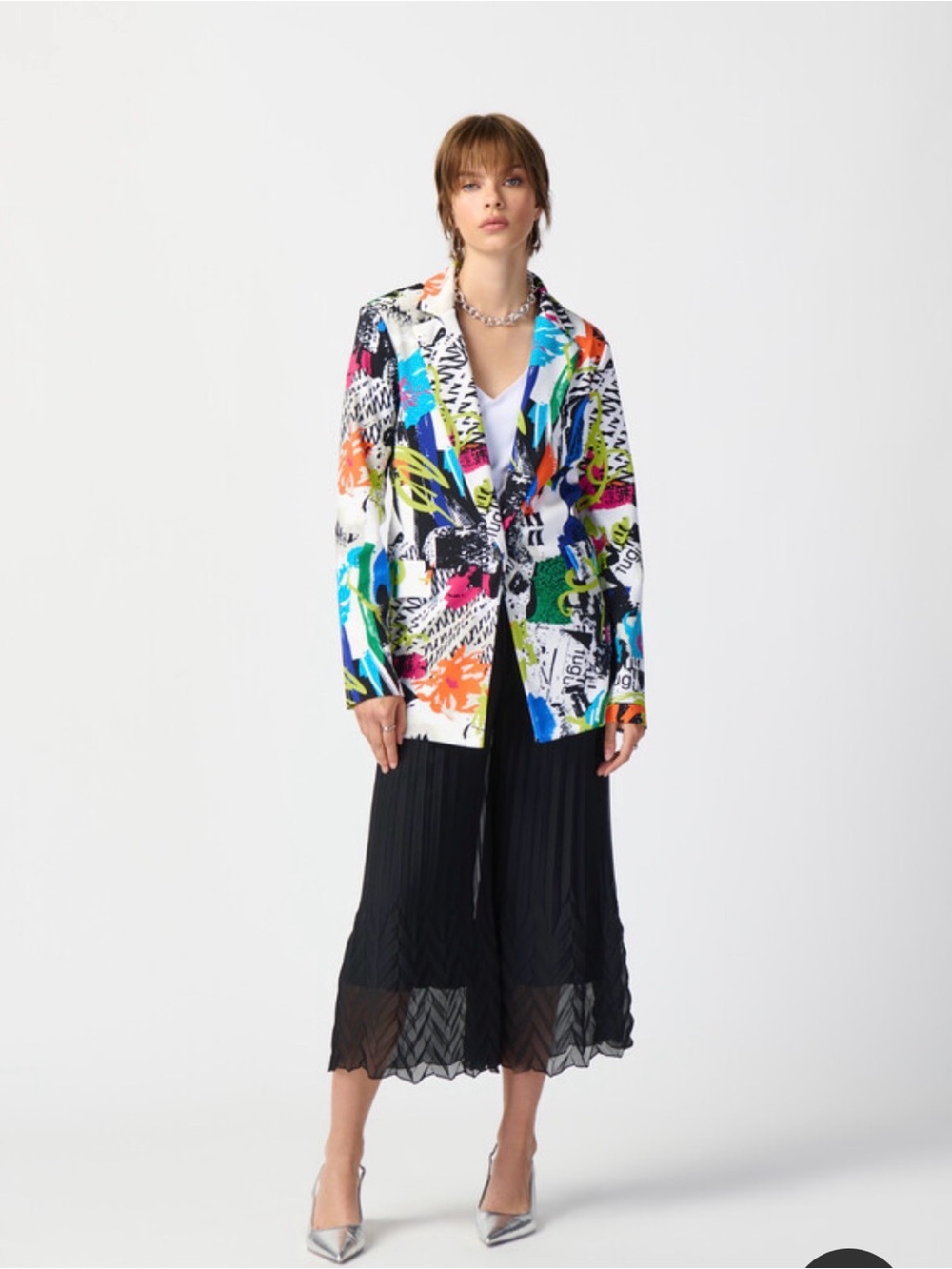 Joseph Ribkoff Multicolor Abstract Blazer Jacket - Picture 2 of 7